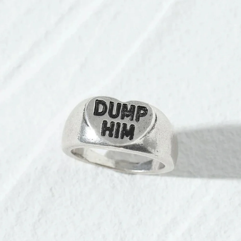 Britney Y2K dump him silver ring - Picture 2 of 3